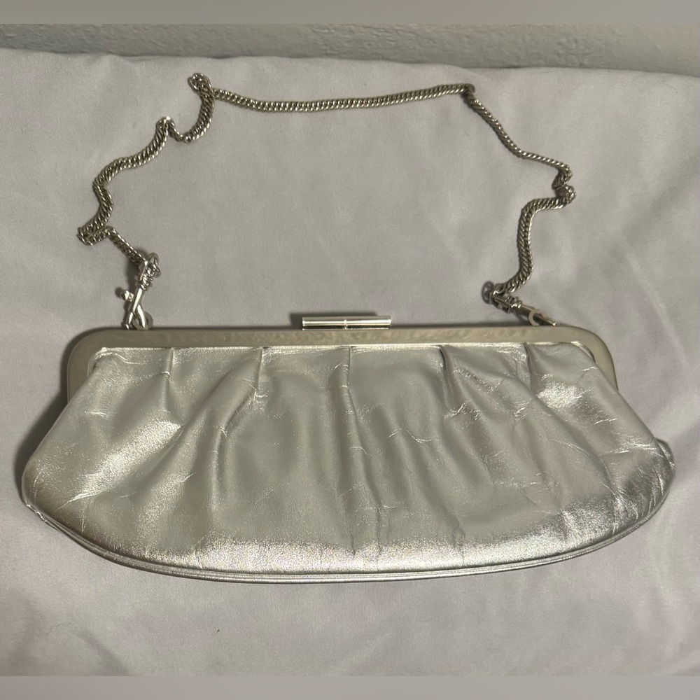 Elegant Giani Bernini Silver Shoulder & Clutch Bag - EUC - Picture 11 of 16